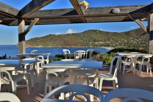 Vue sur la mer depuis le Restaurant panoramique du village vacances Paese di Lava à Ajaccio 